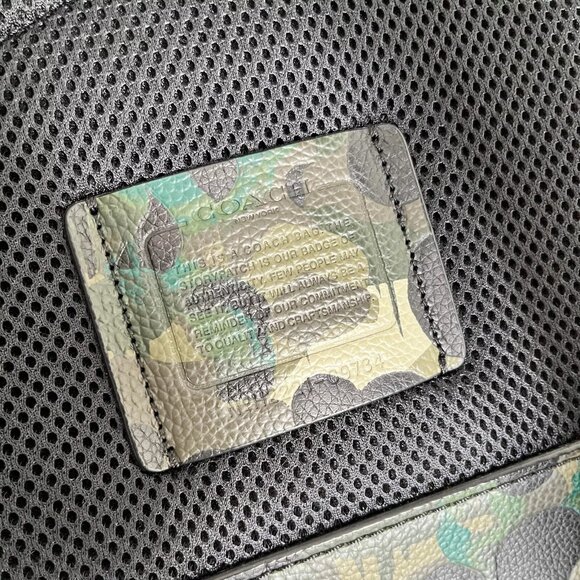 Coach League Flap Backpack In Signature Canvas With Camo Print - Pre-Owned C9734 - Picture 8 of 14